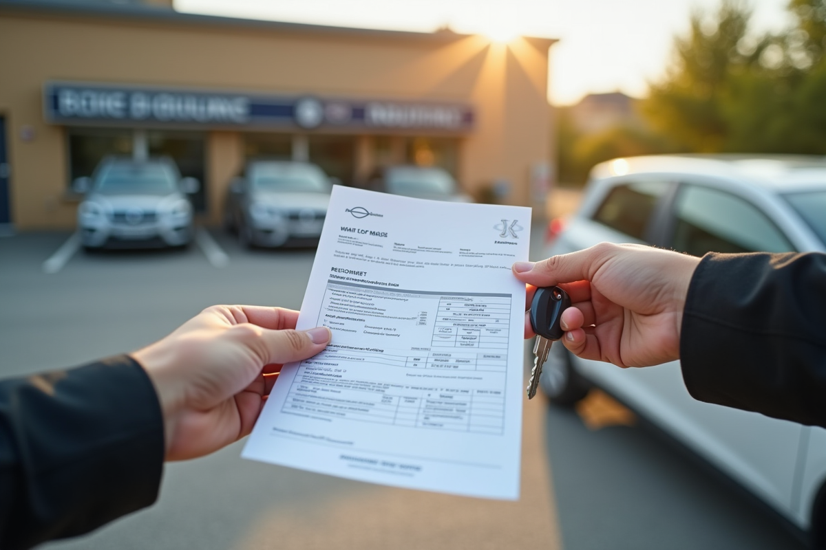 Main échangeant un certificat d