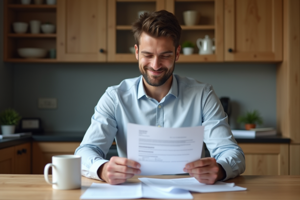 Homme français vérifiant ses papiers de permis de conduire